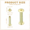 thumbnail image 2 of Uxcell 40 Juegos de Remaches Chicago Tornillos M5x30mm Metal Cabeza Phillips Post Clavo Remache Conectores para DIY Cinturón de Cuero Bolsa Manualidades Encuadernación de Libros, Dorado, 2 of 7