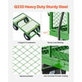 thumbnail image 4 of KFFKFF 900 lbs Steel Garden Cart with Wheels, Durable Outdoor Utility Wagon with 10" Tires, Removable Mesh Sides for Flatbed Conversion, and 180° Rotating Handle, 4 of 9