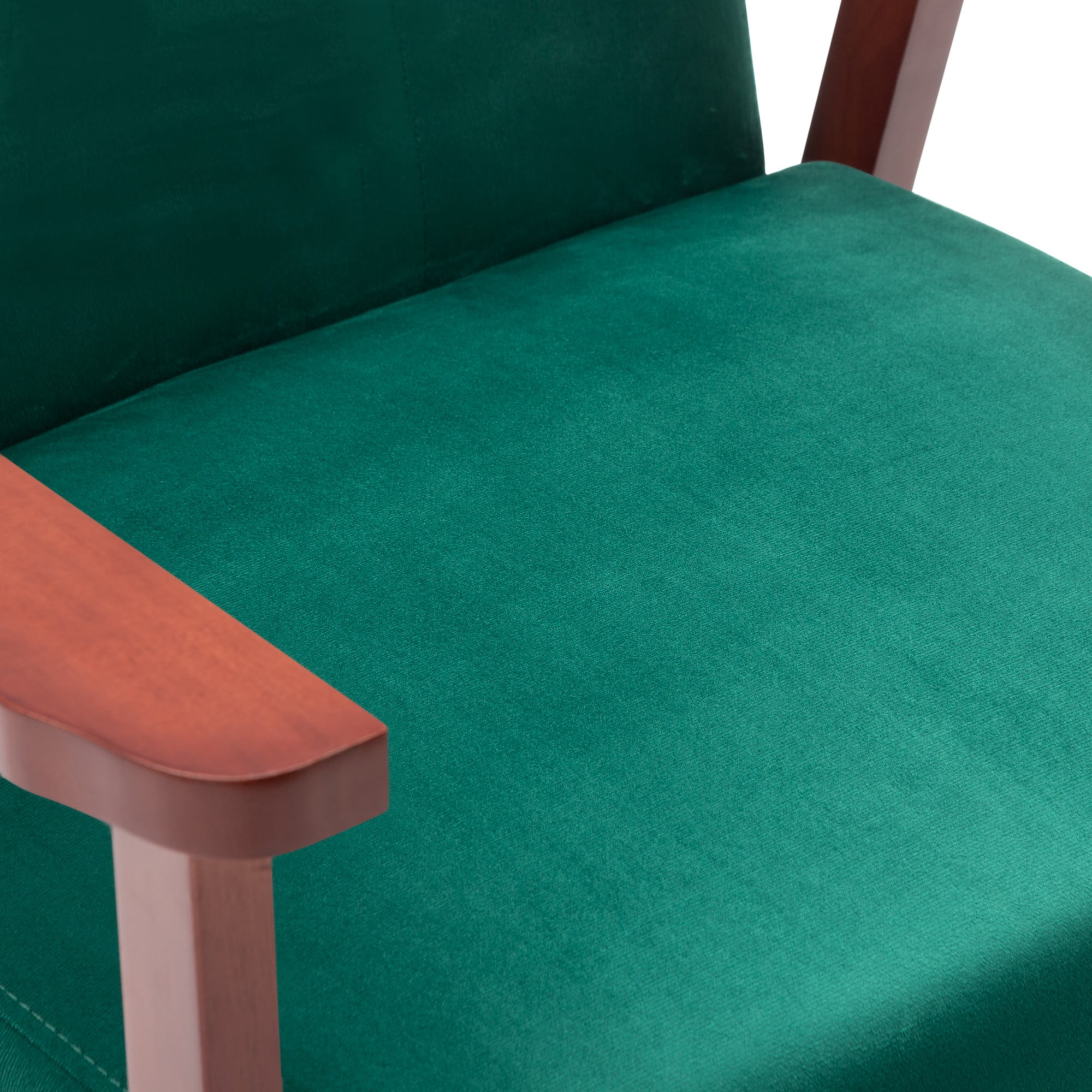 Gewnee 25.39 inch Wood Frame Upholstered Armchair,High Density Sponge Seat Cushion with Anti-Slip Foot Pads,Suitable for Living Room,Bedroom and Office.Green