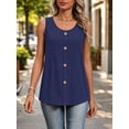thumbnail image 3 of MOYIKO Tank Tops for Women Eyelet Crew Neck Sleeveless Tops Dressy Casual Trendy Flowy Summer Shirts Loose Fit, 3 of 7