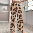 thumbnail image 2 of Brown Leopard Print Pajama Pants Comfortable Elastic Waist Pajamas Fashion Sleepwear Bottoms Plus Size Homewear, 2 of 6