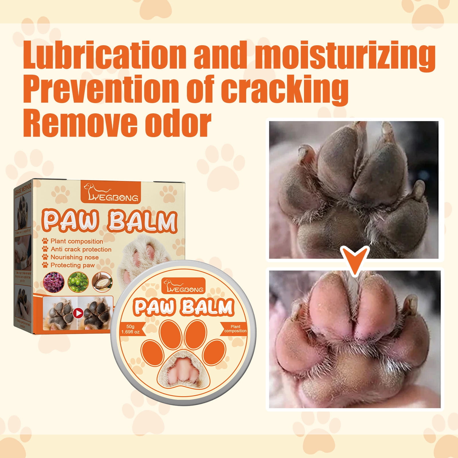 Shldybc Veterinarians Preferred Dog Paw Cream Pad Dog Paw Soothing Agent To Treat Repair and Moisturize Dry Paw Ideal for Extreme Weather Conditions Summer Savings Clearance Walmart