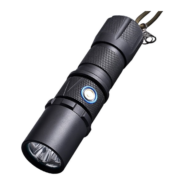 Soidarity Linterna recargable por USB conveniente lámpara de mano impermeable ligera antorcha pesca Camping al aire libre hogar Estufas de camping AntorchaUSB26650batería Soidarity OD029892-02