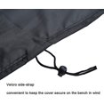 thumbnail image 4 of Funda para Barbacoa Esférica Impermeable Resistente al Desgarro Tela Oxford 210D Anti-UV con Correa Lateral Resistente al Viento Negro Φ70x70 cm, 4 of 5