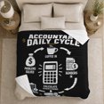 thumbnail image 5 of Accountant Daily Cycle Humor Infographic Calculator Coffee Money, Festive Holiday Scene, Warm Flannel Blanket for Living Room and Reading Nook, Art Lovers Christmas Gift, Festive Home Decor, 5 of 9