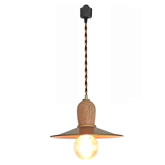 Kiven 1-Light H-Type track lighting pendants,Modern h track pendant lights,Decorative Track Lighting Fixture for Kitchen Island Hallway,Gold Iron Lampshade