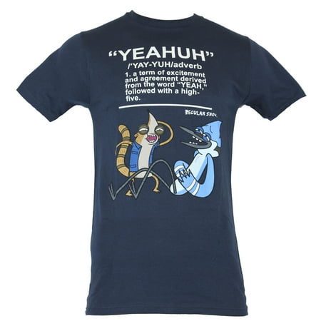 Regular Show Mens T-Shirt - "YEAHUH" adverb Defined Image