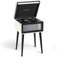 thumbnail image 1 of Tocadiscos Vintage TANLANIN Negro con Bluetooth y Soporte, 1 of 9