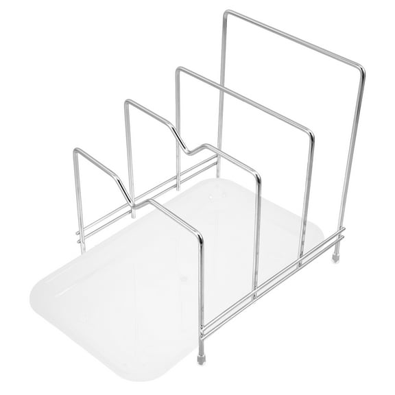 Homoyoyo Stainless Steel Cutting Board and Pot Lid Organizer Rack, Space Saving Kitchen Storage Solution
