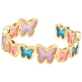 thumbnail image 4 of 4x Anillo Brillante Joyería Anillo Ajustable Banda de Boda Minimalista Anillo Luminoso Chic de Moda Anillo de Abierto para de Moda Fiesta de 4 piezas, 4 of 8