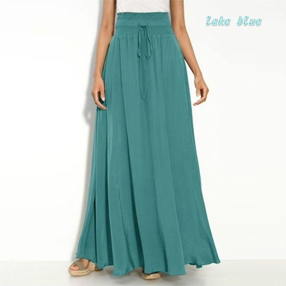 Women's Fashion Solid Color Long Skirt