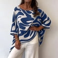 thumbnail image 7 of Printed 3/4 Sleeve Shirts For Women Crewneck High Low Hem Tops Fall Casual Elegant Fashion Flowy Tunic Shirt, 7 of 7