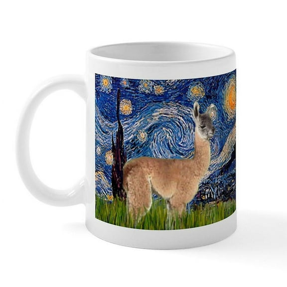 CafePress - Starry Night Llama Mug - 11 oz Ceramic Mug - Novelty Coffee Tea Cup