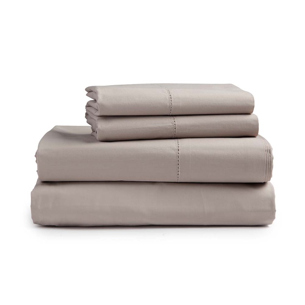 Signature Combed Cotton Percale 300 Thread Count Queen Sheet Set, Light