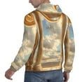 thumbnail image 6 of Naloa Golden Drapes Pillars Clouds Men's Casual Hooded Collar Drawstring Hoodies Pullover Sweatshirts Casual Long Sleeve Shirts-3X-Large, 6 of 7