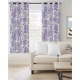 thumbnail image 2 of Purple Flowers Blackout Curtains 84 Inches Long for Bedroom, Botanical Floral Vintage Wildflower Thermal Insulated Room Darkening Black Out Window Curtain Panels Grommet Drapes for Living Room, 2 of 8