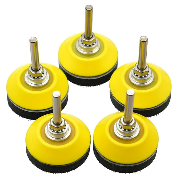 5 Pack 2 Inch Hook & Loop Sanding Pad for Sanding Discs with 1/4 Inches Shank Drill Attachment and Soft Foam Layer Buffering Pad