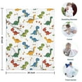 thumbnail image 4 of White Dinosaurs Bones Footprints Pattern Blanket,Comfortable Soft Flannel Throw Blanket,All Season,Warm Lightweight Blankets for Sofa Bed Couch Living Room Chair,30"x40", 4 of 4
