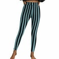 thumbnail image 7 of Guluxicc Halloween Leggings for Women Stretch Tummy Control High Rise Yoga Pants Striped Leggings, 7 of 7