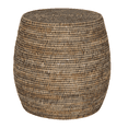 thumbnail image 5 of Kouboo Rattan Stool & Side Table, Handcrafted Boho Décor, Coffee Table Multi-Functional Furniture for Living Room, Bedroom, Outdoor Ottomans for Garden, White Wash, 5 of 6