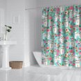 thumbnail image 2 of Bichon Dog Blue Florals Shower Curtain 72"x72" ,Bathroom Decorative Shower Curtains Set with 12 Hooks,Modern Waterproof Washable Shower Curtain, 2 of 6