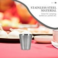thumbnail image 2 of OUNONA Portable Stainless Steel Wine Cup for Camping Barbecue and Parties Silver Mini Size 10pcs, 2 of 8