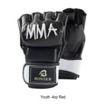 thumbnail image 2 of Guardurnaity Guantes de entrenamiento de boxeo de PU ergonómicos para un rendimiento óptimo guantes de boxeo de medio dedo ajustables guantes y mitones Adolescente -4oz Rojo, 2 of 6