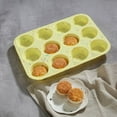 12 Hole Yellow Silicone Round Family Practical Cake Functional Baking