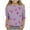 Purple Plus Size Blouse for kids_t, variant on Unisex Kids Summer Fashion Shirts 3/4 Sleeve Loose Fit Spring Tops Flower Printed Crew Neck Blouses for Girls Dressy Casual Tunic Tops Lightweight Basic T-Shirts