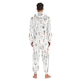 thumbnail image 4 of FORMRS Onesies Pajama for Adults Unisex Hoodie Winter Jumpsuit One Piece Sleepwear, Sizes S-2XL, Green Garden Pattern, 4 of 7