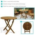 thumbnail image 3 of Sunnydaze 32" Teak Round Outdoor Bistro Table, 3 of 9