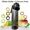 Black 7 Flavour Pods 3, variant on 650ml Sports Air Water Bottle, BPA Free with Fruit Scent Pods Air Flavor Caps, Leak Proof Cup for Outdoor Running Gym