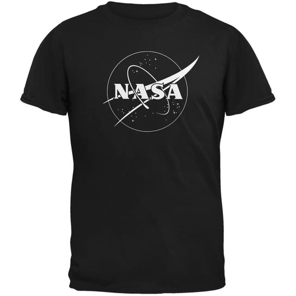 NASA Outline Logo Black Youth T-Shirt - Youth Small