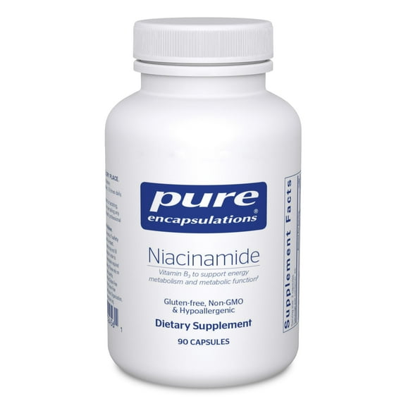 Pure Encapsulations Niacinamide | Vitamin B3 Supplement to Support Energy Metabolism, Joint Mobility, and Metabolic Function* | 90 Capsules
