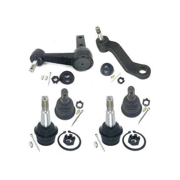 Front Lower and Upper Ball Joint and Idler Pitman Arm Kit - 6 Piece - Compatible with 1994 - 1998 Dodge Ram 1500 RWD 1995 1996 1997