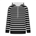 thumbnail image 5 of LIaqionyy Women Hoodie Sweatshirt Striped Pullover Drawstring Long Sleeve Casual Fall Trendy Outfits with Pockets, 5 of 6