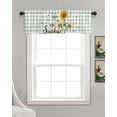 thumbnail image 3 of Sunflowers Farmhouse Kitchen Valances for Windows Farmhouse Linen Window Valance Curtain for Living Room Window Treatment Sage Green Plaid Pastoral Rustic Valance Rod Pocket Topper, 60 x 18 Inch, 3 of 6