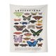 thumbnail image 1 of Tapiz colgante de pared con forma de mariposa, 95 x 75 cm, microtela de fibra, 1 of 2