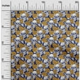 thumbnail image 1 of oneOone Cotton Flex Orange Fabric Floral & Skull Diy Clothing Quilting Fabric Print Fabric By Yard 40 Inch Wide, 1 of 4