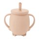 thumbnail image 3 of 230ml silicone training cups for toddlers with straw and non-slip handles, spill-proof training cups for infants, toddlers, dusty pink, 3 of 5