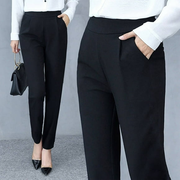 DondPO Halara Pants Women,Lounge Pants Women Women's New Thin Elastic Loose Large Size Korean Version Of Everything Long Trousers Casual Trousers Haren Sweatpants Women,Pants for Women,Black Pants L