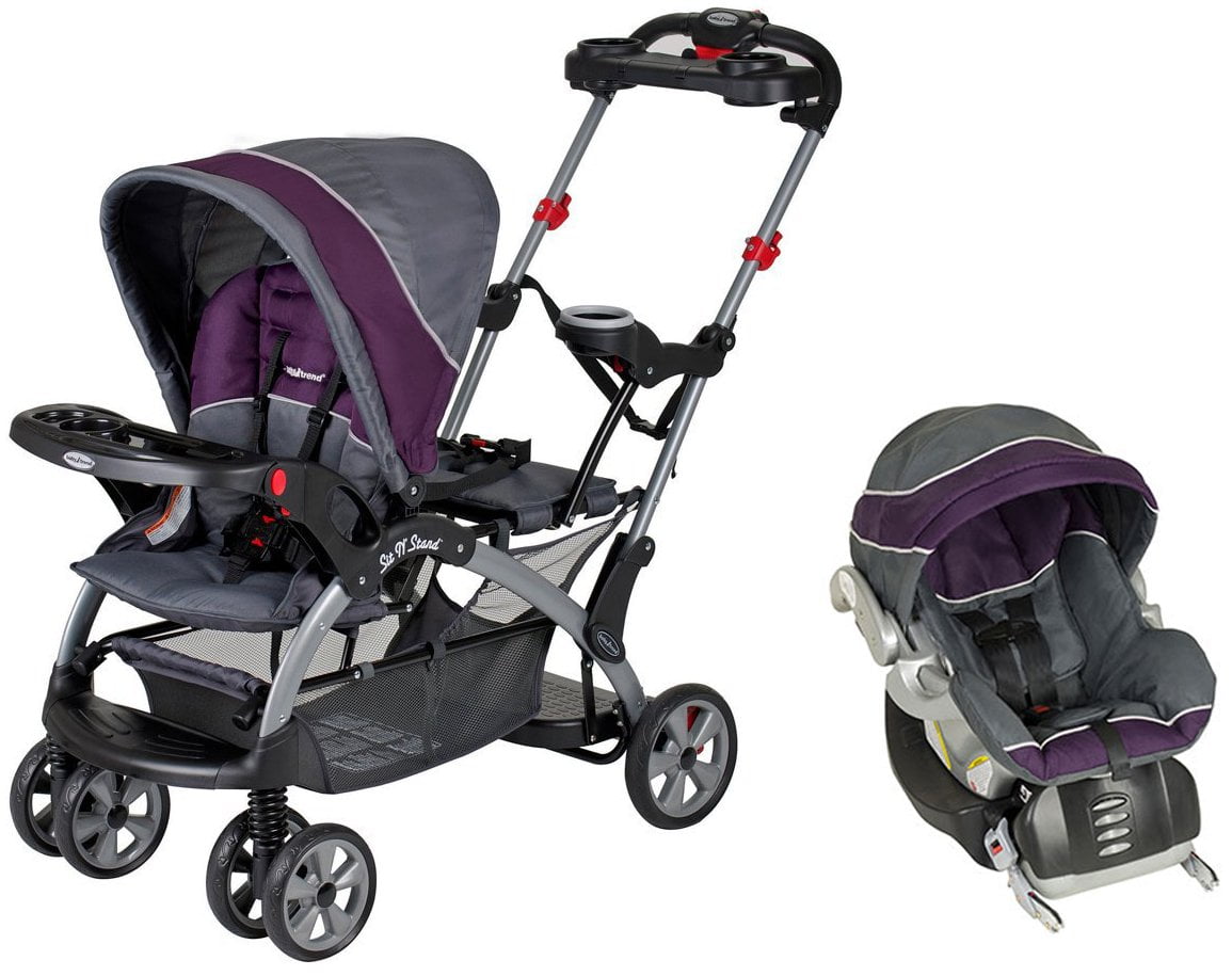Baby Trend Sit N Stand Ultra Multiple Child Stroller Infant Car Seat Elixer