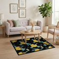 thumbnail image 3 of ODIKA 4'x6' Washable Area Rug Stain Resistant, Low Pile, Easy Care Music Note Vinyl Record Retro Album Player Disc Motif Round Cd for Dorm Room, Small Living, 3 of 7