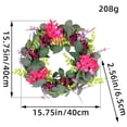 thumbnail image 3 of Spring Rose Wreath Wreath Door Hanging Outdoor Decoration, 3 of 9