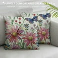 thumbnail image 3 of PHYHOO Throw Pillow Covers Decorative Summer Spring Pillow Covers Linen Flower Butterfly Farmhouse Pillowcases for Sofa Couch Living Room Outdoor Patio, 3 of 5