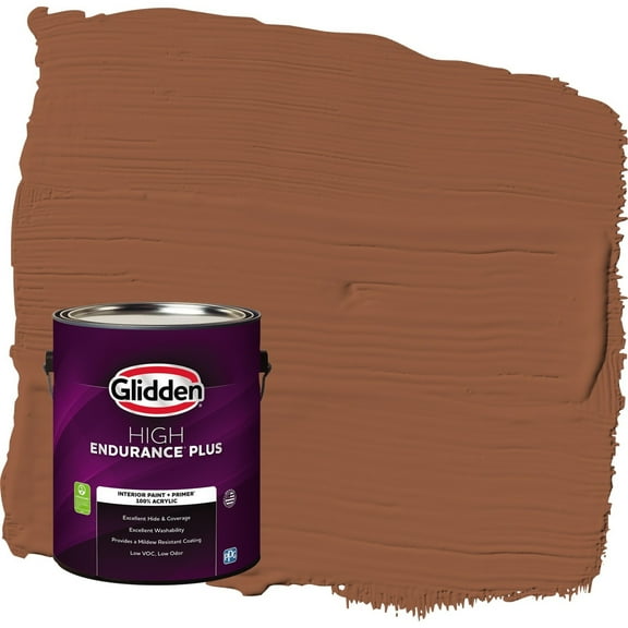 Glidden HEP Spiced Cider / Orange Semi-Gloss Interior Paint with Primer, 1 Gallon