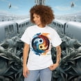 thumbnail image 3 of Unisex Heavy Cotton T-Shirt Colorful Yin Yang Symbol by Joel Lovett 001, 3 of 6