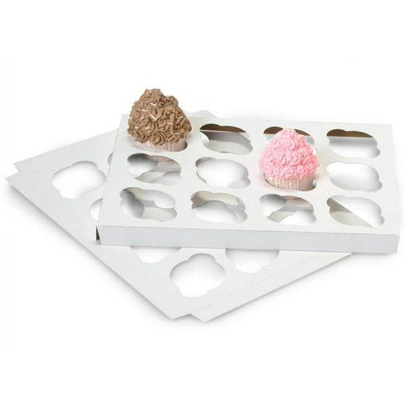 Pack Of 100, 100% Recycled Cupcake Holder W/12 Regular Size 2-5/8 Oz Cupcakes 13-15/16 X 9-15/16 X 7/8 Made In USA