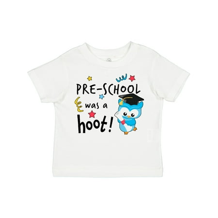 

Inktastic Pre-School Was a Hoot! Cute Blue Graduation Owl Gift Toddler Boy or Toddler Girl T-Shirt