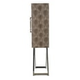 thumbnail image 4 of A&B Home Freestanding Cabinet with X-Frame Base and 2 Textured Print Doors - Steel and Light Brown Finish, 4 of 6